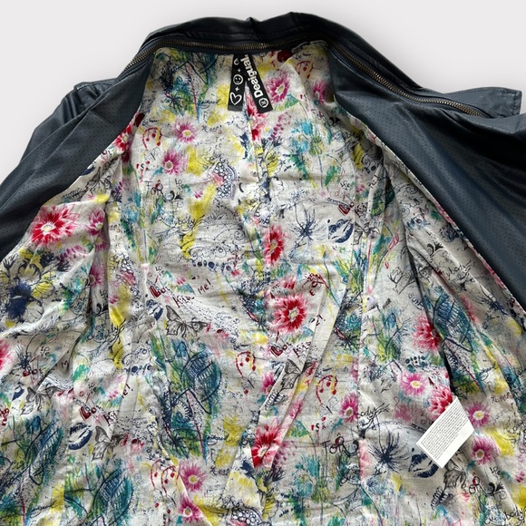 Desigual, Blue Leather Faux Jacket, Size 36 - Picture 10 of 15